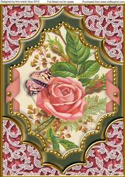 Butterfly Rose Ornate A4 Picture Topper Sheet