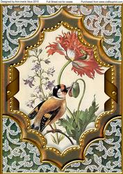 Nector Bird Ornate A4 Picture Topper Sheet