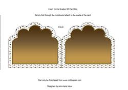 Mid Gold Embroidery Anglaise Matching Card Insert