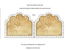 Angel Bell Pulling Embroidery Anglaise Matching Card Insert