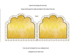 Cream Roses 2 Embroidery Anglaise Matching Card Insert