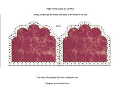 Christmas Roses2 Embroidery Anglaise Matching Card Insert