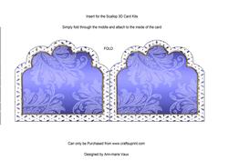 Blue Pansies Embroidery Anglaise Matching Card Insert
