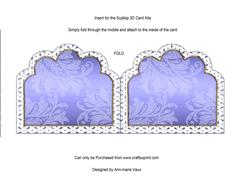 Blue Pansies 2 Embroidery Anglaise Matching Card Insert