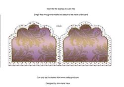 Purple Butterfly Iris 2 Em Anglaise Matching Card Insert