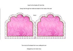Pink Candle 2 Embroidery Anglaise Matching Card Insert