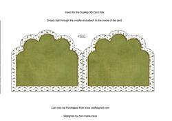 Christmas Candle V2 Embroidery Anglaise Matching Card Insert