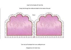 Pink Wedding Rose 2 Em Anglaise Matching Card Insert