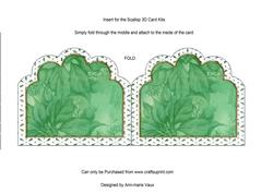 Green Blue Tits 2 Em Anglaise Matching Card Insert