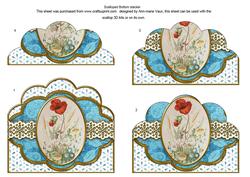 Wild Poppies Em Anglaise Scallop Bottom Stacker