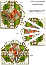 Poppies Em Anglaise Scallop Deco Stacker