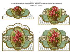 Orchid Basket Embroidery Anglaise Scallop Bottom Stacker