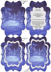 Blue Christmas Trees Fancy Bracket Tunnel Sheet