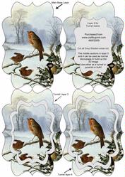 Christmas Robin Fancy Bracket Tunnel Sheet