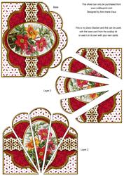 Coloured Bunch Embroidery Anglaise Scallop Deco Stacker