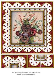 Colourful Pansy E Anglaise 8in Picture Topper Sheet