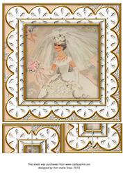Blushing Bride Scallop Anglaise 8in Picture Topper Sheet