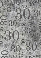 Mens Dark Grey 30th Birthday A4 Backing Paper