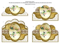 Oriental Birds 2 Anglaise Scallop Bottom Stacker