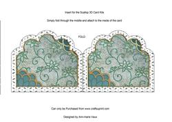 Oriental Peony Duo Anglaise Matching Card Insert