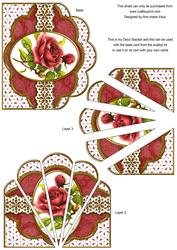 Red Rose Anglaise Scallop Deco Stacker