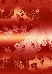 Oriental Ladies Red 1 A4 Backing Paper