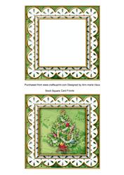 Christmas Tree 5in Anglaise Frame Card Front