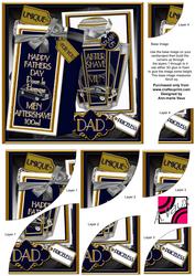 Blue Fathers Day Aftershave Boxed 6in Duo Corner Stacker