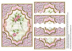 Wedding Bell Ornate 7x5in Wavy Top and Bottom Stacker