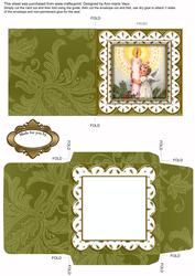 Candle Angel Anglaise Midi Card and Envelope