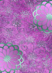 Oriental Bouquet Deep 1 A4 Backing Paper