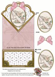 Wedding Shoe Anglaise Scallop Spring Decoupage Card