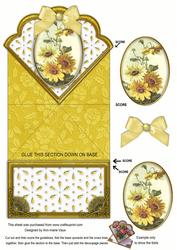 Yellow Daisies Anglaise Scallop Spring Decoupage Card