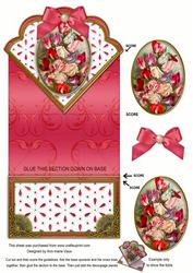Sweet Peas Anglaise Scallop Spring Decoupage Card