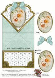 Daisies Anglaise Scallop Spring Decoupage Card