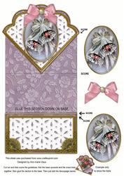 Lilac Bells Anglaise Scallop Spring Decoupage Card