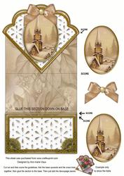 Snow Steeple Anglaise Scallop Spring Decoupage Card