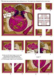 Pink Sapphire Birthday Perfume 5in Quad Corner Stacker