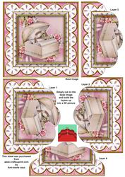 Pink Ring Box 5in Scallop Bottom Stacker