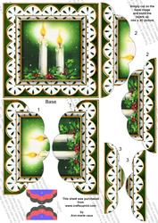 Candle Duo Anglaise 5in Top and Bottom Scallop Stacker