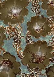 Aqua Natural 4 Giant Florals A4 Backing Paper