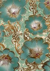 Blue 7 Giant Florals A4 Backing Paper