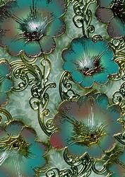 Green 1 Giant Florals A4 Backing Paper