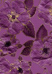 Deep Purple 1 Big Floral A4 Backing Paper