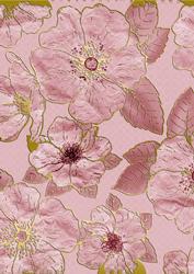 Pink 8 Big Florals A4 Backing Paper