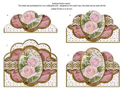 Pink Rose Duo Anglaise Scallop Bottom Stacker