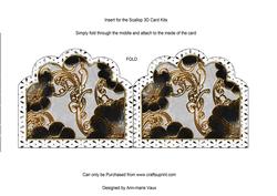 Opera Lady Embroidery Anglaise Matching Card Insert