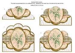 Embossed Snowdrops Anglaise Scallop Bottom Stacker