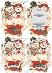 Mr and Mrs Snowman Pop-up Fancy Bracket Tunnel Sheet