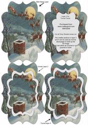 Santa on His Sleigh Fancy Bracket Tunnel Sheet